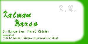 kalman marso business card